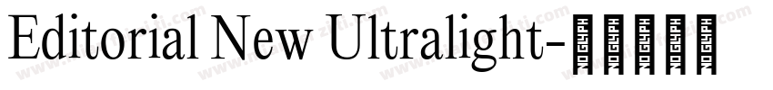 Editorial New Ultralight字体转换